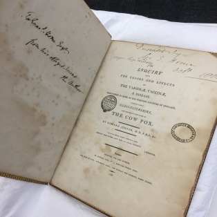 Jenner's Cowpox essay - gifted to Everard Home